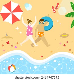 Summer Beach Illustration Summer Beach