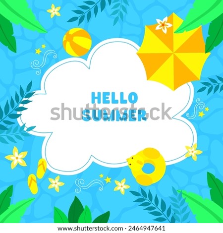 Summer Beach Illustration Summer Beach