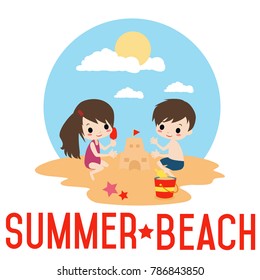 Summer Beach Illustration Vector