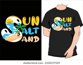  ilustraciones de playa de verano para el diseño de camisetas listas para imprimir
