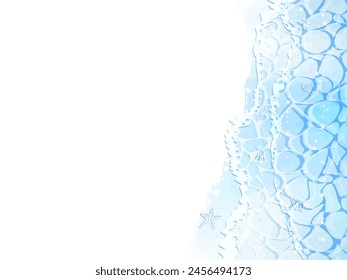 Summer beach image frame illustration