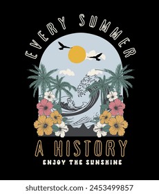 Summer beach item, sweet summertime design, . Great for greeting card, invitations, tapestry for printing on T-shirts , stickers, mugs and more .