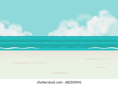 Summer beach landscape graphic background