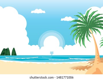 summer beach landscape scene nature