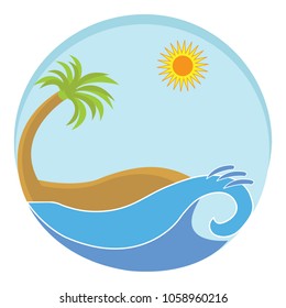 Summer beach logo