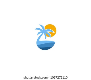 Summer beach logo 