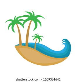 Summer beach logo