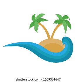 Summer beach logo