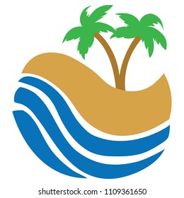 Summer beach logo