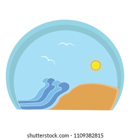 Summer beach logo
