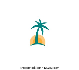 Summer beach logo 