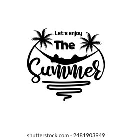 Summer Beach Logo Design Illustration vector eps format suitable for your design needs logo illustration animation etc