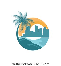 Summer Beach Logo Design Image Illustrations