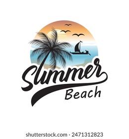 Summer Beach Logo Design Image Illustrations