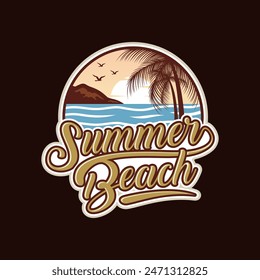 Summer Beach Logo Design Image Illustrations
