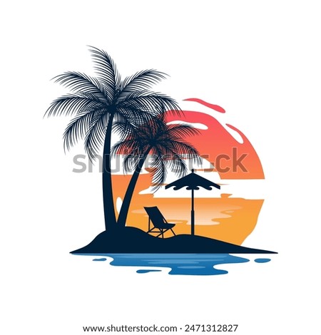Summer Beach Logo Design Image Illustrations
