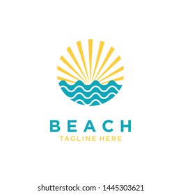 summer beach logo design inspiration