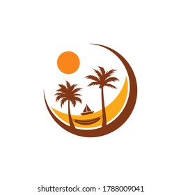 Summer Beach Logo Design Vector, Design-Design des Beach-Logos, Kreativsymbol