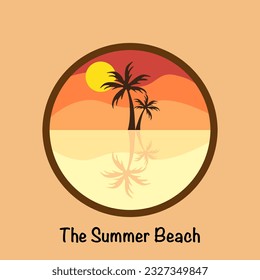 Summer Beach Logo Design Vektor