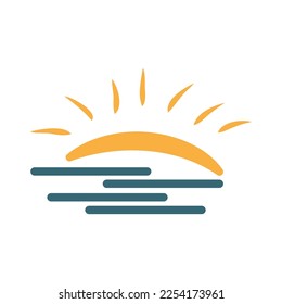 summer beach logo vector illustration design
