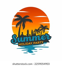 Summer Beach Logo, Vektorgrafik