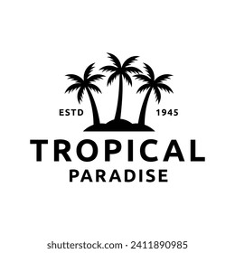 ilustración vectorial del logotipo de la playa de verano. Logo de la playa de verano de Sunset Vector