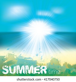 Summer beach ocean tropical design 
