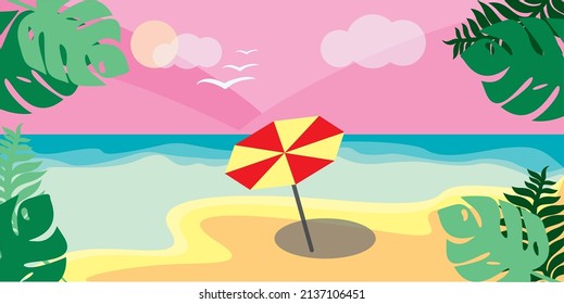 Sommer-Strandpalmen-Hintergrund - Naturspass
