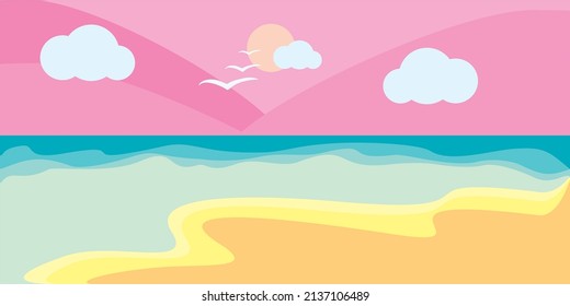 summer beach palm background fun nature