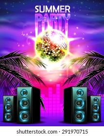 Summer beach party background.