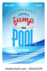 Summer Beach Party Flyer or Poster. Summer Night Party. Vector Design Template