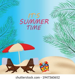 Vorlage für Flug mit Summer Beach Party