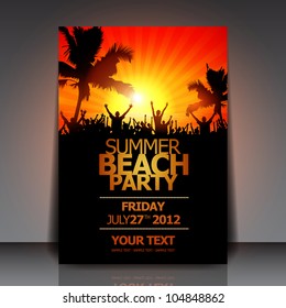 Summer Beach Party Flyer - Vector Design