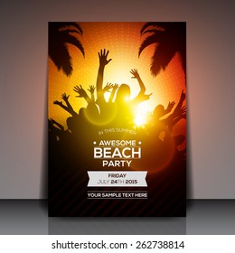 Summer Beach Party Flyer - Vector Design