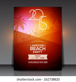 Summer Beach Party Flyer - Vector Design