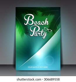 Summer Beach Party Flyer | Vector Design