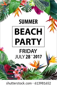 Summer Beach Party Flyer - Vector Design