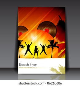 Volante de veraneo de fiesta en la playa - Diseño de vectores