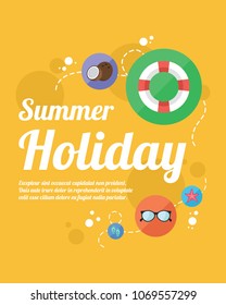 Summer beach party holiday poster