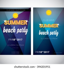 Summer beach party modern vector poster
