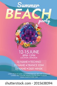 summer beach party music and festival