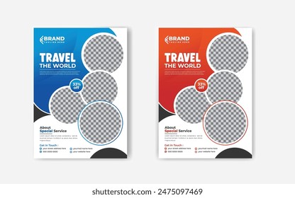 Summer beach party poster with Travel Flyer, Template Design Travel Flyer, Modern Travel Flyer