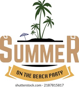 Signo del logotipo de la fiesta de verano