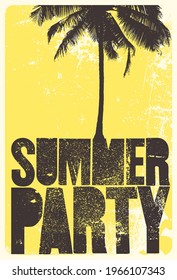 Diseño de afiches vintage tipográficos del Summer Beach Party. Ilustración vectorial retro.
