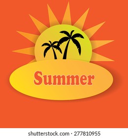 Summer beach party typographical poster. Eps10