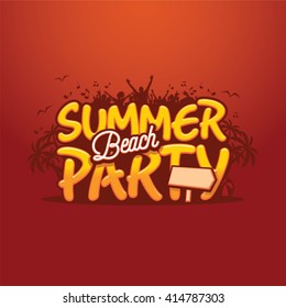 summer beach party vector