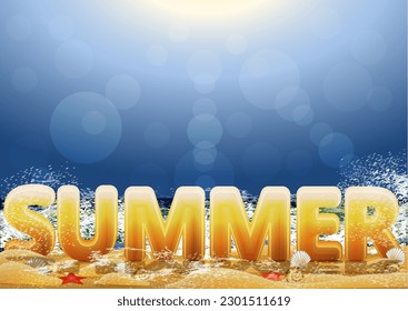Summer Beach Party vip card. vector illustration