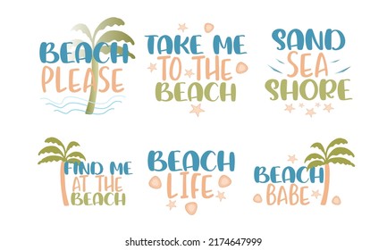 Las citas de la playa de verano aisladas