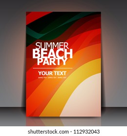 Summer Beach Retro Party Flyer | EPS10 Vector Design