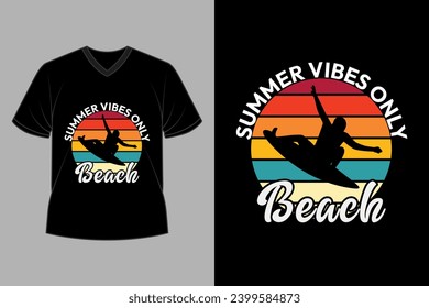 Summer Beach Retro Vintage T Shirt Design